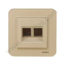 تلفن دوسوکت cat3+cat3 مدل ارس بژ