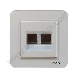 تلفن دوسوکت cat3+cat3 مدل ارس نقره ای