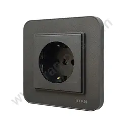 پریز برق ارت دار مدل ارس زغال سنگی