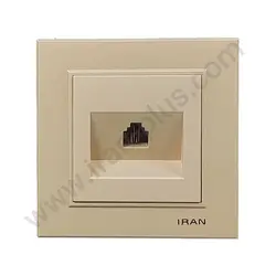 تلفن تک سوکت (2خط) مدل برلیان رنگی بژ