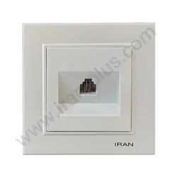 تلفن تک سوکت (2خط) مدل برلیان رنگی نقره ای