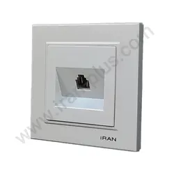 تلفن تک سوکت (2خط) مدل برلیان رنگی نقره ای