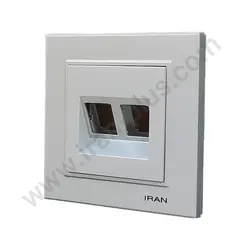 تلفن دوسوکت cat3+cat3 مدل برلیان رنگی نقره ای