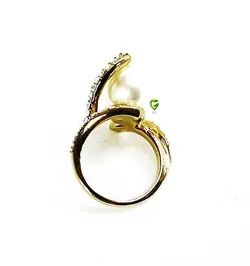 انگشترمروارید دوشاخه کد 2279