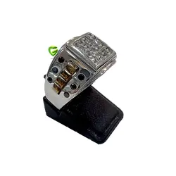 انگشتر نگین سفید کد2235