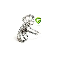 انگشترنقره سفید کد 2185