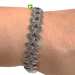 دستبندالنگویی مربع رزگلد کد2056