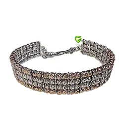 دستبندالنگویی رزگلد رنگی کد2053