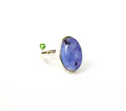 انگشترعقیق آبی خراسان کد2037