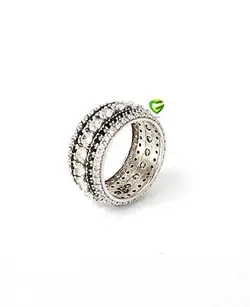 انگشترکناردورج مشکی کد 2001