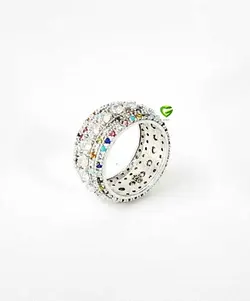 انگشتردورنگین رنگی کد 2002