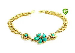 دستبندپهن فیروزه کد 1980