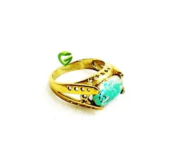 انگشترصفوی فیروزه زرد کد1948