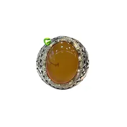 انگشترعقیق عسلی درجه یک1929