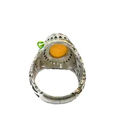 انگشترعقیق عسلی درجه یک1929