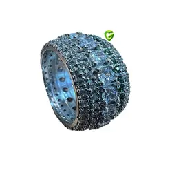 انگشترنگین دورسبز کد 1918