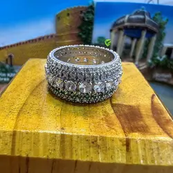 انگشترنگین دورسبز کد 1918