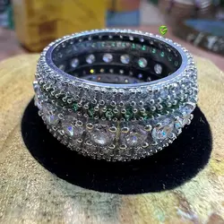 انگشترنگین دورسبز کد 1918