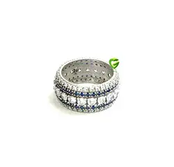 انگشتردورنگین سرمه ای کد1912