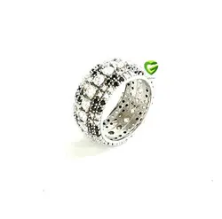 انگشتردورنگین مشکی درهم کد1911