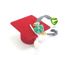 دستبندمشکی گل فیروزهای کد1887