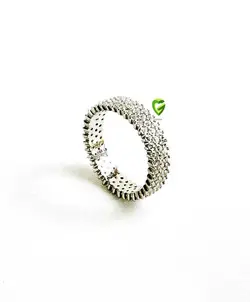 انگشتردورنگین سفید کد 1856