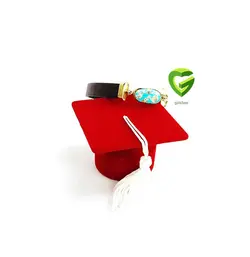 دستبندچرم نقره قهوهای کد1858