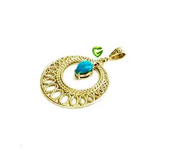 آویزفیروزه طرح طلا کد1850