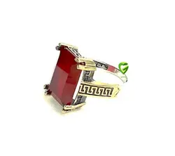 انگشتریاقوت مستطیل ترک کد1836