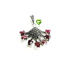 آویزهفت پره یاقوت کد1806