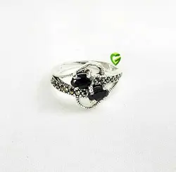 انگشتردو یاقوت کبود کد 1767