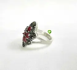 انگشتریاقوت چهارتایی کد1742