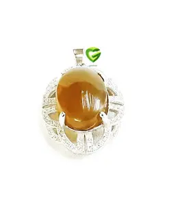 آویزعقیق زرد تیره کد1746