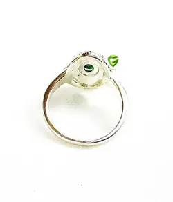 انگشتربیضی تکی زمردکد1738