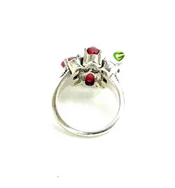 انگشتریاقوت بیضی اشک کد1739