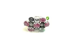 انگشترپر یاقوت رنگی کد1714