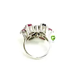 انگشترپر یاقوت رنگی کد1714