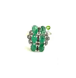 انگشترزمردتک6تایی کد 1711