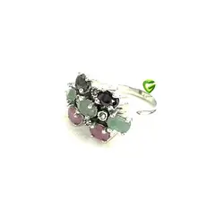 انگشترردیف سه رنگ کد1704