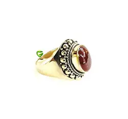 انگشترطرح عقیق برنزکد1639