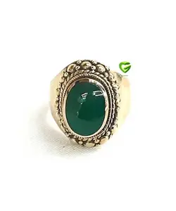 انگشترطرح عقیق سبزکد1637
