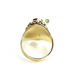 انگشترطرح عقیق سبزکد1637