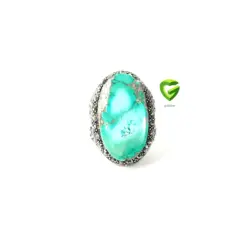 انگشترفیروزه خیلی بزرگ کد1619