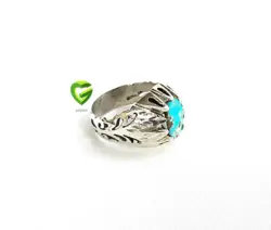 انگشترفیروزه نیشابورطرح گل 1604