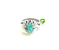 انگشترفیروزه نیشابورطرح گل 1604