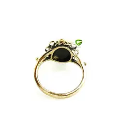 انگشتربرنز عقیق سبزکد 1549