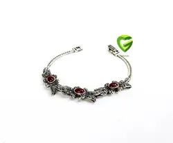 دستبندنگین قهوهای تای کد1520