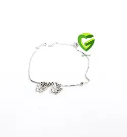 دستبندنقره 3پروانه کد 1493