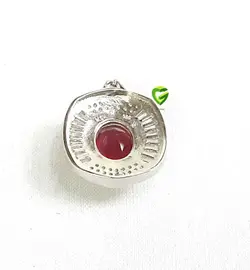 آویزنقره طرح یاقوت کد1437