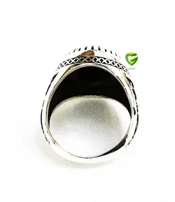 انگشتربیضی مشکی دورقرمز کد1405